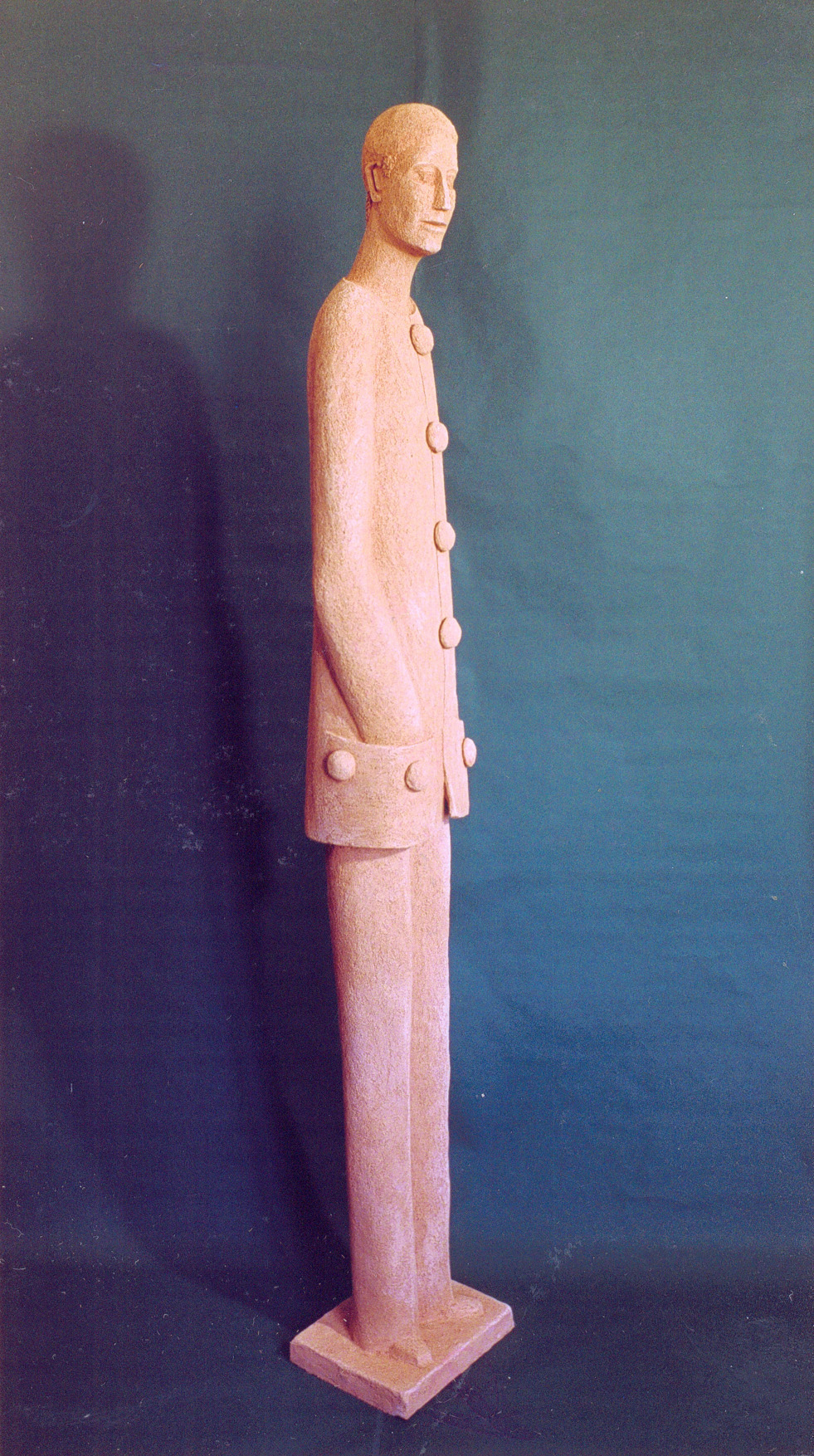 7 Pierrot, 1998-2000, terre cuite chamottée, pièce unique, h.176cm