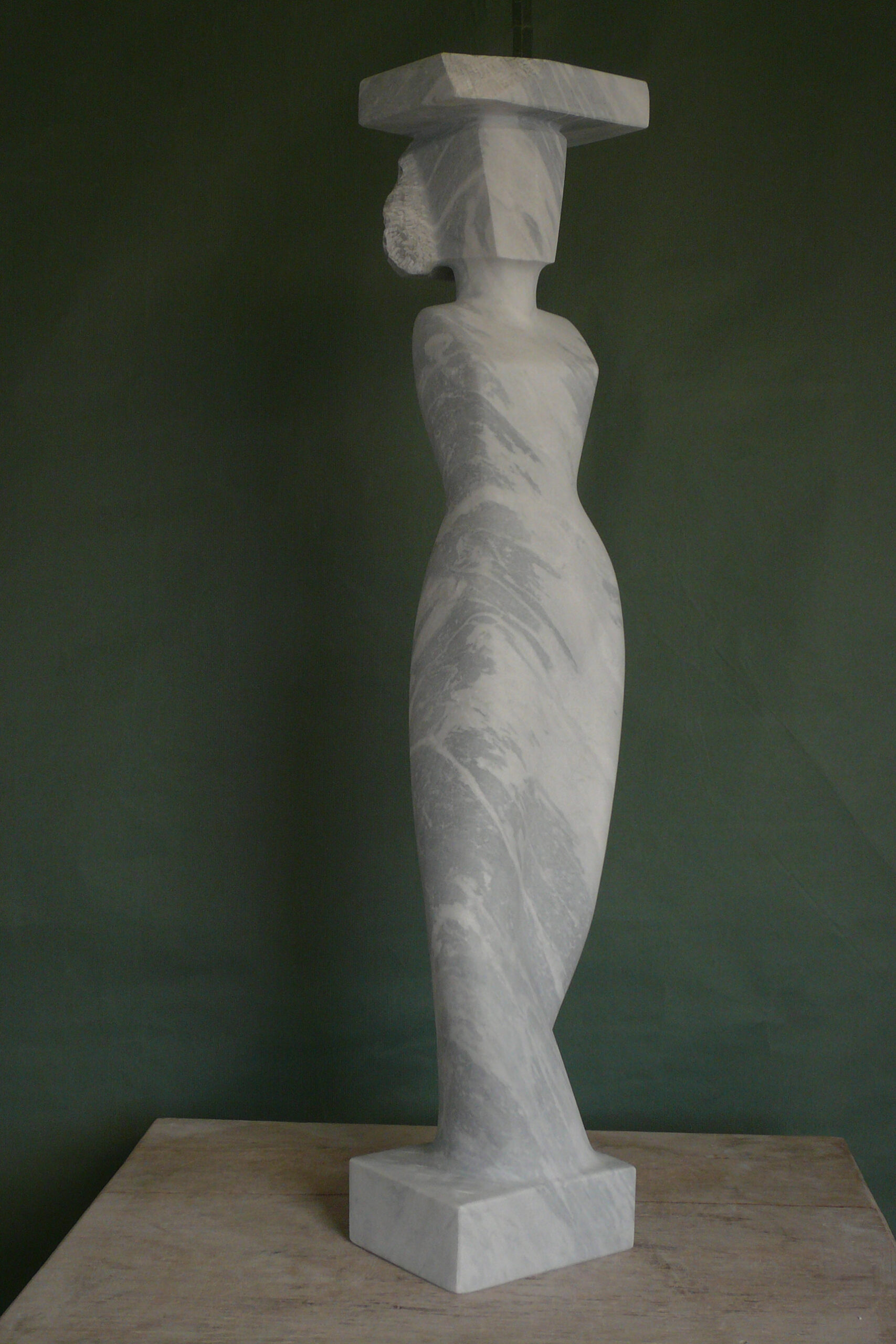 7 Hélène, 2008, marbre Bardiglio de Carrare h 82 cm